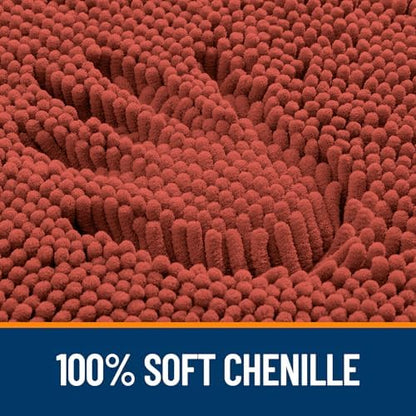 OLANLY Bathroom Runner Rugs 45x27, Extra Soft Absorbent Chenille Bath Rugs - Image 3