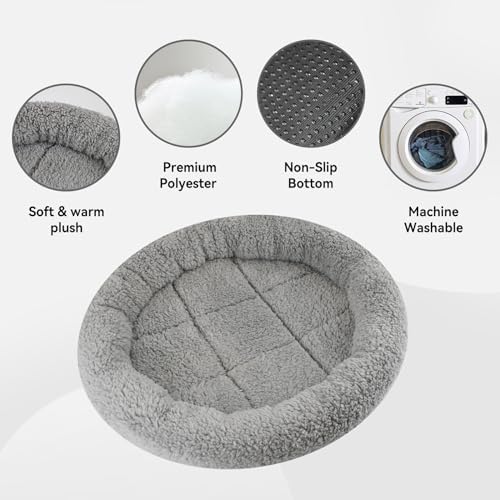Enjoying Plush Cat Bed Mat Diameter 19.5" Round Pad - Image 3