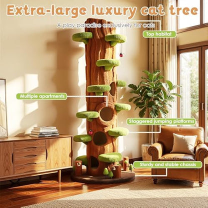 NUNU LAB Large Cat Tree for Indoor Cats – Multi-Level Solid Wood - Image 3