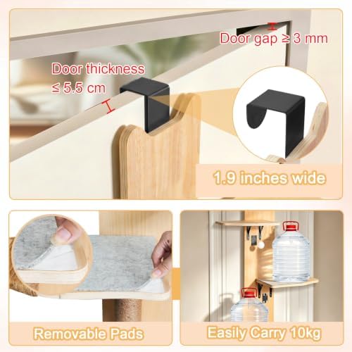 Door Hanging Cat Tree, 60 inch Door Hanging Cat Shelf - Image 5
