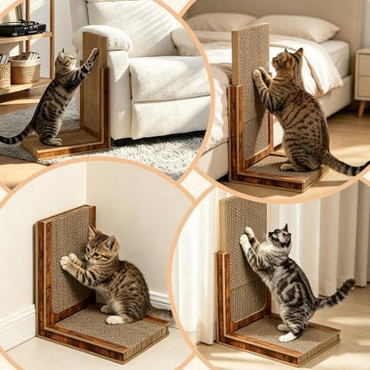 Replaceable Cardboard Cat Scratcher, Easy 30-S Assembly & 3-Second Swap - Image 6