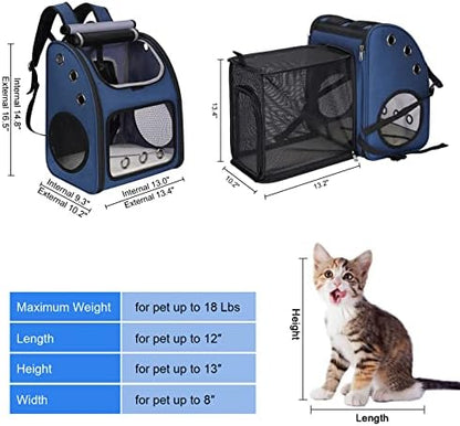Expandable Cat Carrier Backpack, Large Space, Airline Approved, 18 lbs - Image 2