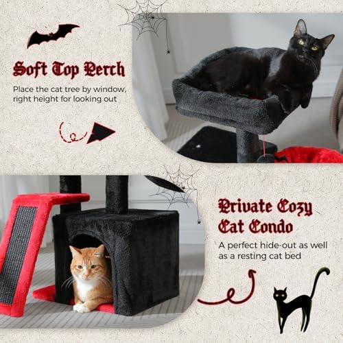 PETEPELA Cactus Cat Tree for Kittens & Small Cats, 32in Cat Tower - Image 4