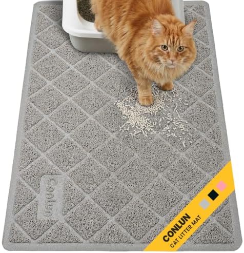 Conlun Cat Litter Mat Litter Trapping Mat, Less Waste Cat Litter Box Mat by Conlun