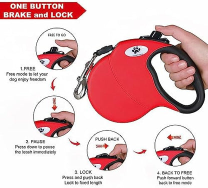 16ft Retractable Dog Leash for Medium Breed Dogs up to 44 lbs - Image 3