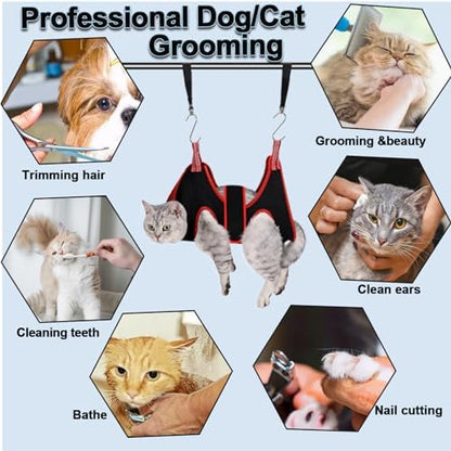 Dog Grooming Hammock Harness Breathable Pet Cat Hammock 6.5" - Image 6