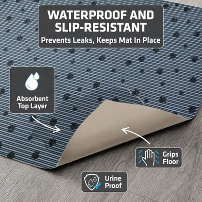 Drymate Cat Litter Box Mat Litter Trapping Mat Dark Grey, 28x36 XL - Image 3