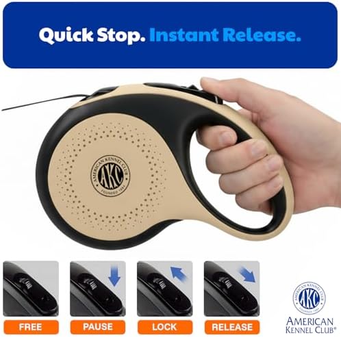 American Kennel Club Heavy Duty Retractable Dog Leash, Tangle-Free, Ergonomic - Image 4