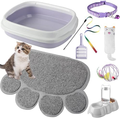 Tioncy 7 Pcs Kitten Litter Box Starter Kit by Tioncy