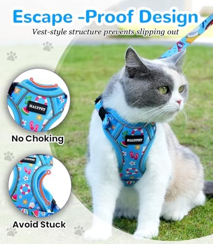 Halypet Cat Harness and Leash Set, Escape Proof Adjustable Harness - Image 2