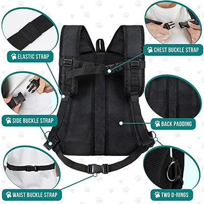 PetAmi Dog Front Carrier Backpack, Adjustable Dog Pet Cat Chest Carrier Backpack - Image 5