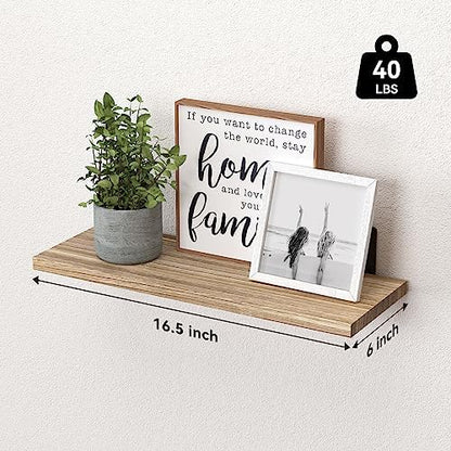 WOPITUES Floating Shelves Set of 6 - Image 3