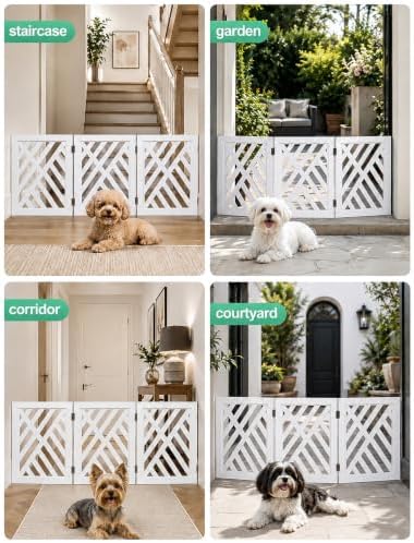 16" Short Dog Gate, Puppy Gate Indoor, Freestanding Small Dog Gate, 3 Panel - Image 7