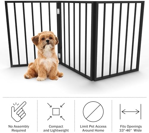 Pet Gate - 3-Panel Indoor Foldable Dog Fence - Image 2