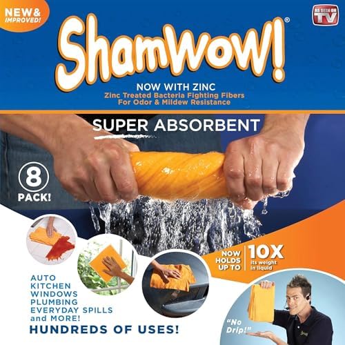 ShamWow Shammy Cloth 8-Pack, Super Absorbent Chamois Towel - Image 2
