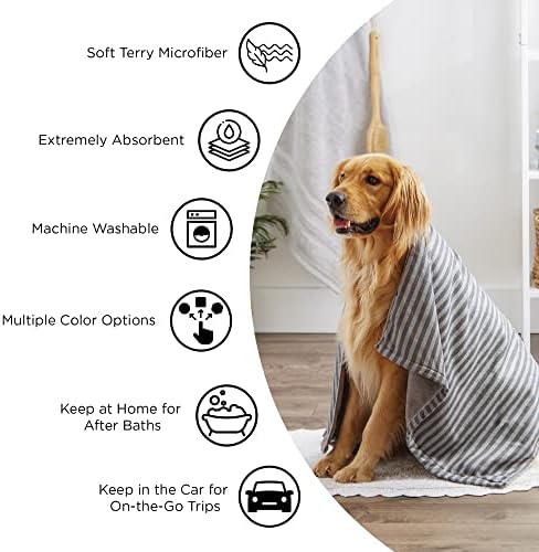 Bone Dry Pet Grooming, Embroidered Microfiber Towel Drying Collection, - Image 6
