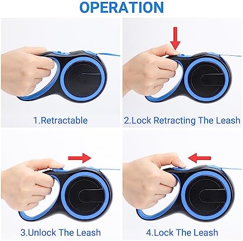 Segarty Dog Leash Retractable, 16ft Heavy Duty Walking Dog Leash - Image 5