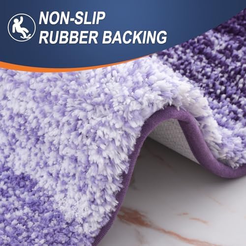 OLANLY Luxury Toilet Rugs U-Shaped 24x20, Soft Absorbent Microfiber Mat - Image 5