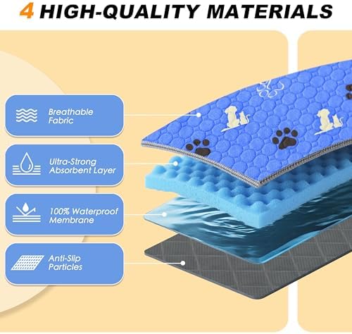 WanpeeGoo Washable Pee Pads for Dogs, Waterproof, 32 x 63 in, 2 Pack - Image 4