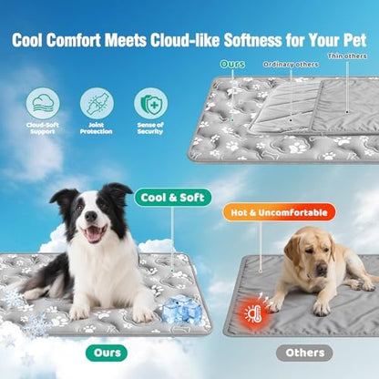 Dog Cooling Mat, Extra Large Cooling Dog Bed Mat - Image 7