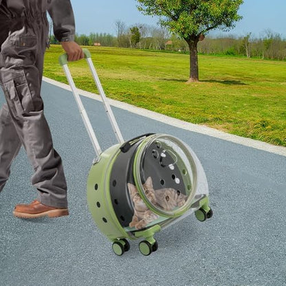 Cat Carrier with Wheels, Breathable Pet Backpack Bubble - Image 5