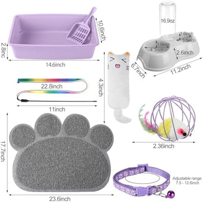 Tioncy 7 Pcs Kitten Litter Box Starter Kit - Image 2
