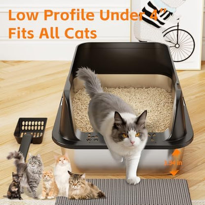Premium Stainless Steel Cat Litter Box - Image 4