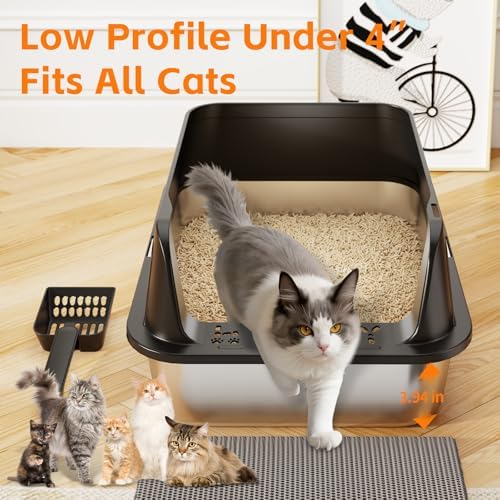 Premium Stainless Steel Cat Litter Box - Image 4