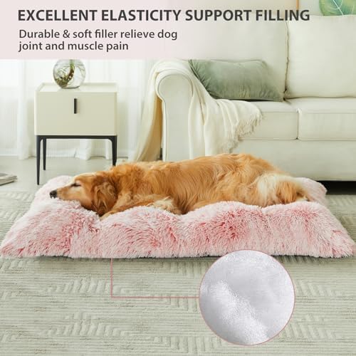 BFPETHOME Dog Beds for Large Dogs, Plush Dog Crate Bed Fluffy Cozy Kennel Pad - Image 2