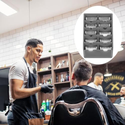 1 Pack Grey Clipper Blade Holder 10 Slot Clipper Razor Blade Rack Storage Tray - Image 3