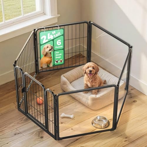 FXW AuraSpace Pro Acrylic & Wire Mesh Indoor Dog Playpen, 6 Panels by FXW
