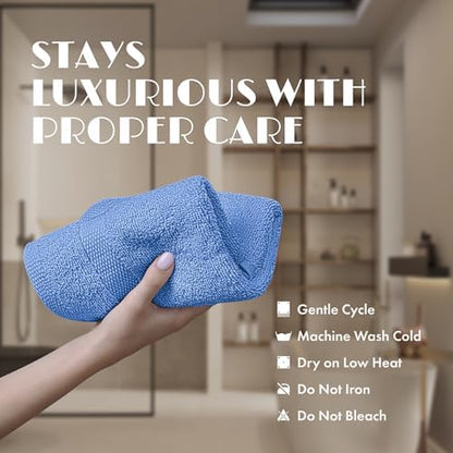 Wealuxe Light Blue Washcloths - Image 6