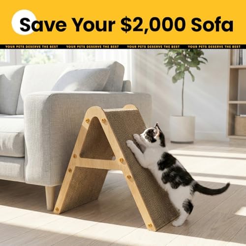Conlun Vertical Cat Scratcher | A-Frame Scratching Pad - Image 3