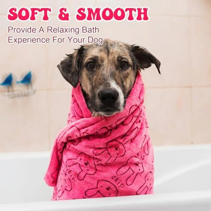 Peryiter 8 Pcs Dog Drying Towels Bulk 55'' x 28'' Pet Grooming Absorbent - Image 7