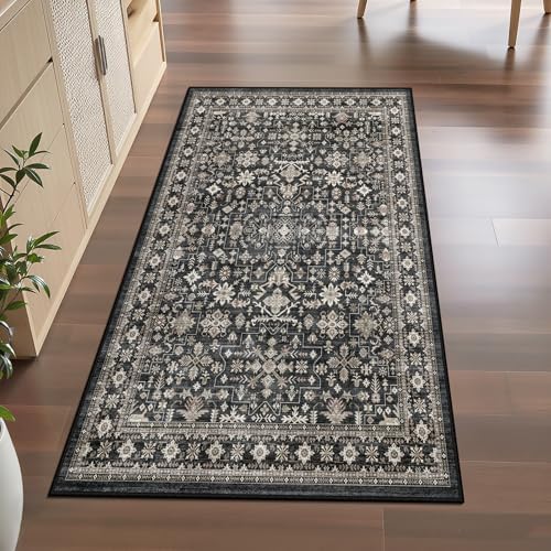 Grey Hallway Runner Rug 2x8 for Kitchen Bathroom - Image 7