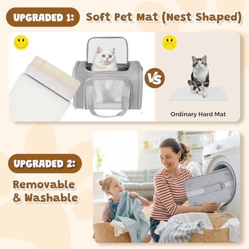 Large Cat Carrier Soft Up to 28 Lbs, Breathable Pet Bag - Image 4