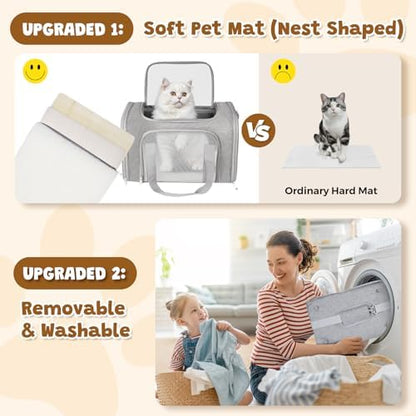 Large Cat Carrier Soft Up to 28 Lbs, Breathable Pet Bag - Image 4
