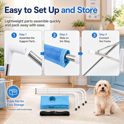 Pet Dog Bath Hammock, Cat Shower Grooming Table Hammock - Image 5