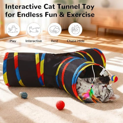 Tempcore Cat Tunnel, 3-Way Collapsible Toy - Image 2