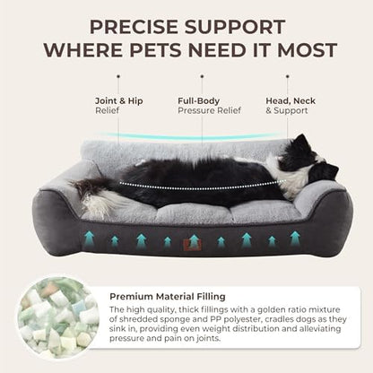 XL Pro Extra Thick Orthopedic Bolster Dog Bed - Image 2