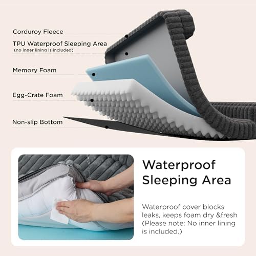 Bedsure ComfyFleece® Memory Foam Orthopedic Dog Beds Large Sized Dog 35" - Image 5