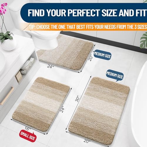 OLANLY Bathroom Runner Rug 45x27, Extra Soft Absorbent Microfiber Bath Rugs - Image 2
