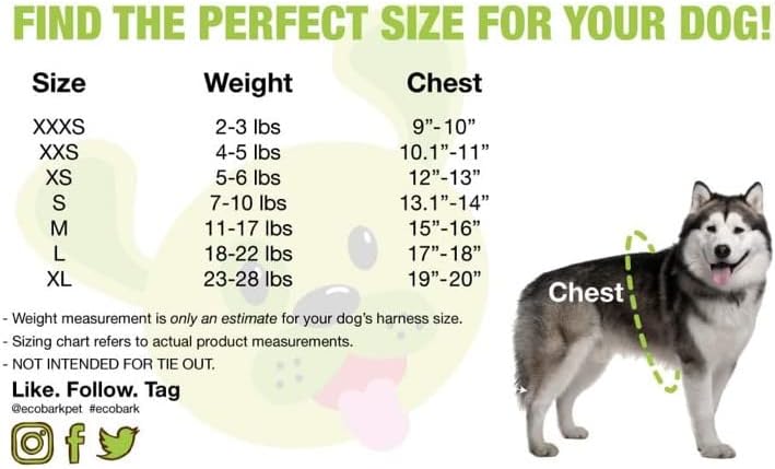 EcoBark Fully Adjustable Double Padded Step in Dog Harness, X Small - Image 6