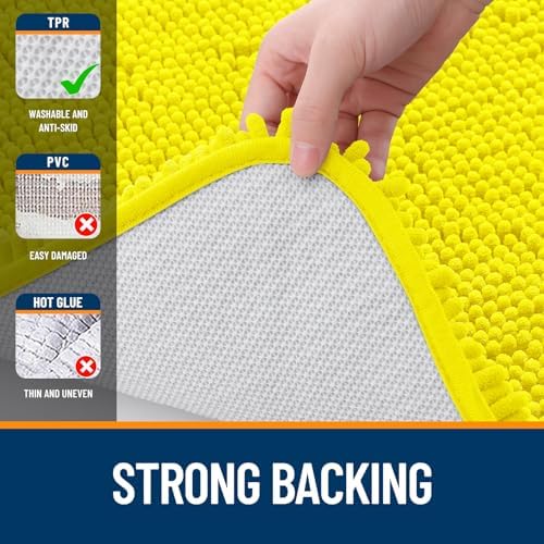 OLANLY Bathroom Rugs 30x20, Extra Soft Absorbent Chenille Bath Rugs - Image 6