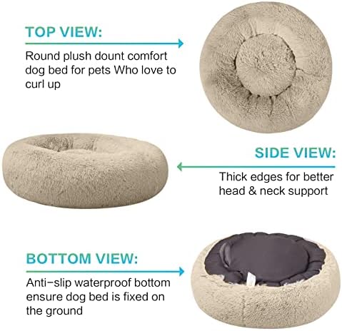 SAVFOX 30 inches Calming Donut Dog Bed - Image 2