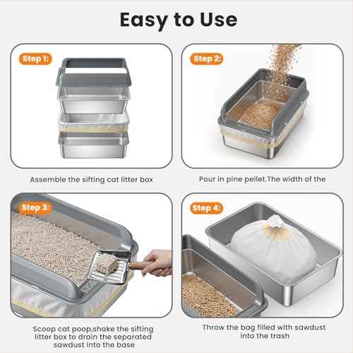 Stainless Steel Sifting Litter Box - Image 5