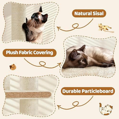 Yaheetech 70in Multi-Level Sturdy Cat Tree, Sisal Scratching Posts - Image 5