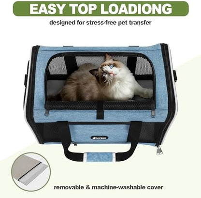 GAPZER Cat Carrier 18 x 11 x 11 Top Loading Soft Pet Travel Bag Over 15lbs - Image 6