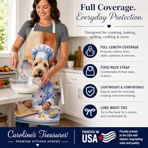 Caroline's Treasures Wheaten Terrier The Chef Apron Cooking Kitchen Server - Image 4