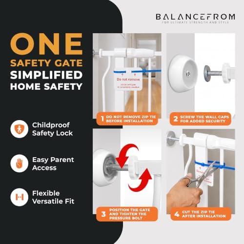BalanceFrom Easy Walk-Thru Baby Safety Gate, Fits 29.1" to 33.8" Openings - Image 5